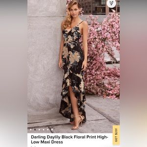 Floral high low dress.